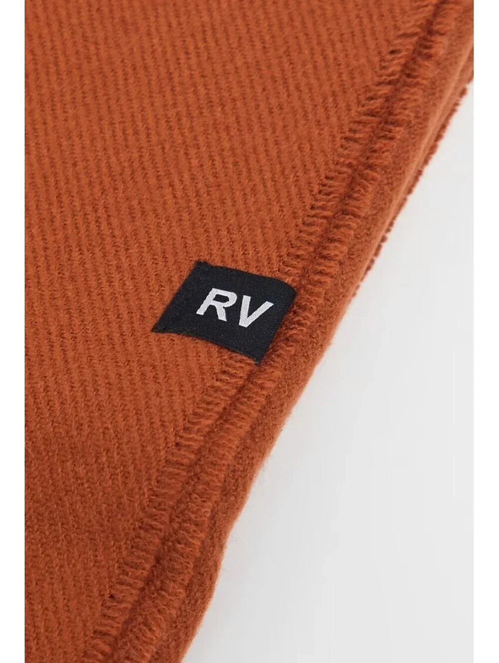 Reclaimed Vintage Chocolate Terracotta Blanket Scarf Fringe Oversized Unisex